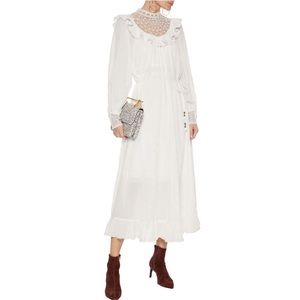 NWT ZIMMERMANN
Melody Crochet Ruffled Cotton Midi Dress sz 1